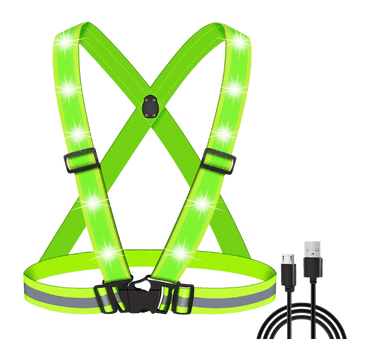 led vest, reflective vest, waterproof vest, usb rechargeable vest, led safety vest, night running vest, night vest for men, vest for women, cycling vest, walking vest